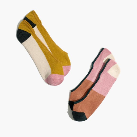 Madewell Accessories - Madewell Two-Pack Colorblock Low-Profile Socks